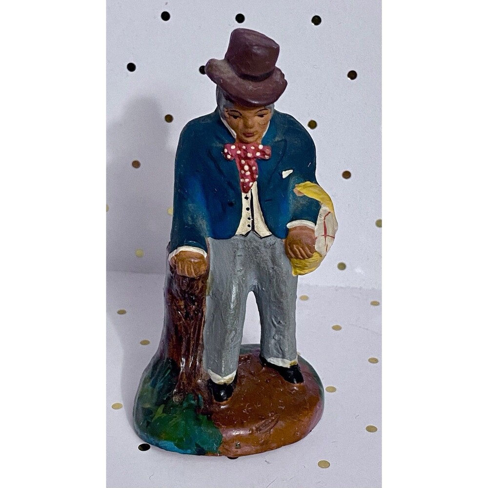 Vtg A Paret Santonnier AIX en Provence France Red Clay Miniature Man Figurine